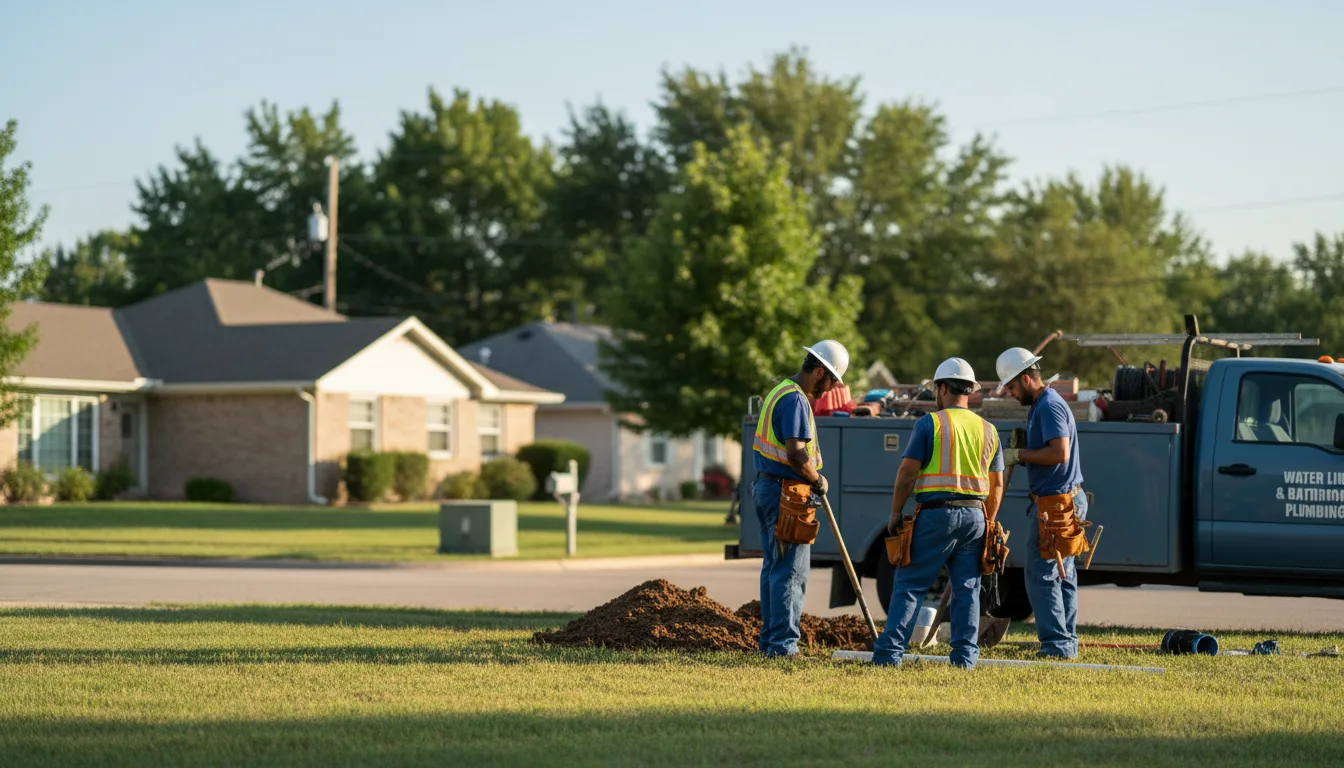 Residential water line and bathroom plumbing service in North Pitcher, NY